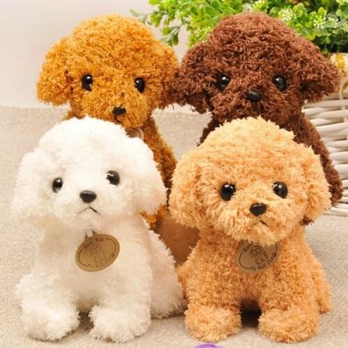 Puppy Plush Dog Shape Sculpture Craft Figurine Desktop Table Ornament Carving Model Creative Home Office Decoration