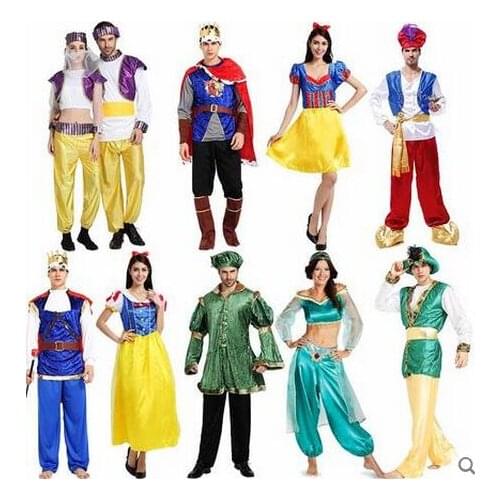 Performance Arab Costume Carnival Halloween Costumes Adult Mens Aladdin Lamp Priest Greece Costume Fancy Cosplay Princess Dress