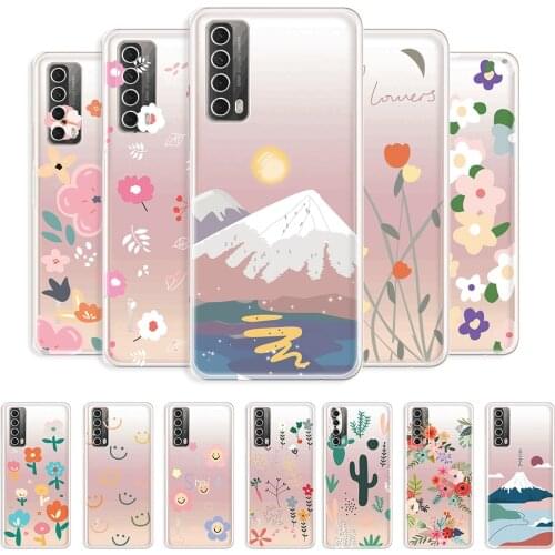 For Huawei P Smart 2021 Case Clear Soft Cover For Huawei Y7A Shockproof Phone Coque on P Smart 2021 Transparent Protective Case