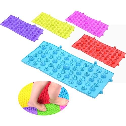 Yellow, Blue, Red, Purple Reflexology Foot Massage Pad Toe Pressure Plate Mat Blood Circulation Shiatsu Mat