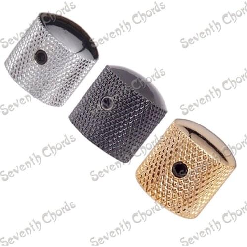 2Pcs/lot 3 Colors Dome Electric Bass Guitar Tone Volume Control Knobs With Hexa-screw Lock Type guitar accessories