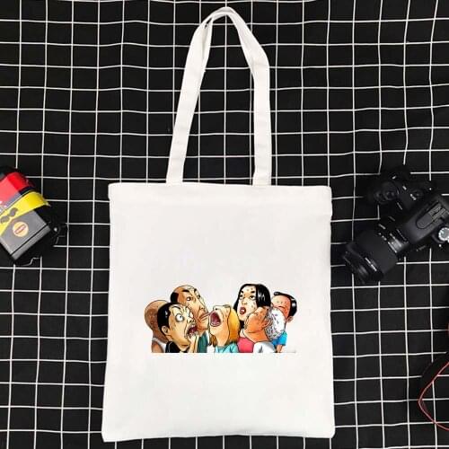 Foldable Handbag Supermarket Shopping Bag Reusable Shopper Bag Eco-friendly Shoppers Handbags Casual Womens Beach Bag