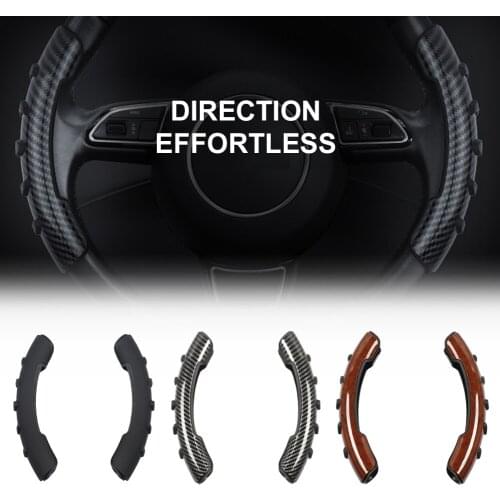 3 Colors Universal Car Steering Wheel Booster Cover Non-Slip Grip Cover Carbon Fiber Auxiliary Aid Cover Interior Decoration