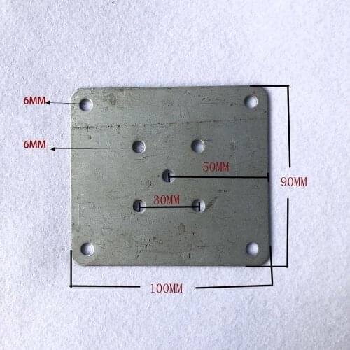 PACK of 100pcs) Sofa Table Screw Hinge Metal Connectors For Furniture legs /feet Assembly Hardware W=90MMx100MM