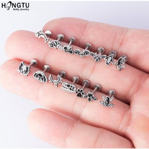 1PC 2021 New Lip Piercing Monroe Studs Labret Lip Rings Piercing 16G Surgical Steel Cartilage Tragus Piercing Earring for Women