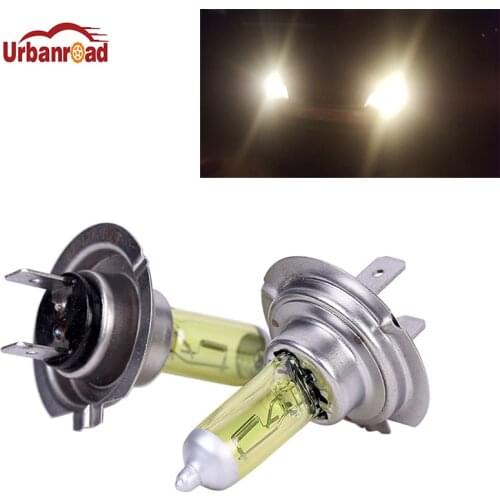 Urbanroad 2Pcs H7 3300k 12V 55W Light Bulbs Halogen Xenon H7 3300k Golden Yellow Fog Car Styling Parking
