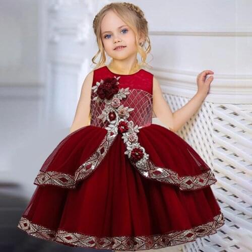 Summer Bridesmaid Flower Girl Dresses for Weddings Pageant Dress Ball Gown Elegant Princess Dress Kid Clothes 3-12 Year Vestidos