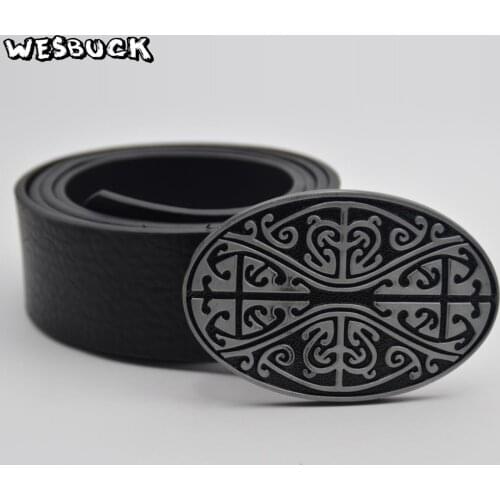 5 PCS MOQ WesBuck Brand Metal Belt Buckles Classical Vantage Buckle for Man Women Western Buckles With PU Belt Festival Gifts