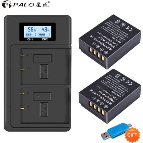 PALO NP-W126 NP W126 NPW126 1200mAh Camera Battery and LCD Charger For Fujifilm Fuji X-Pro1 XPro1 X-T1 XT1 HS30EXR HS33EXR XPRO1