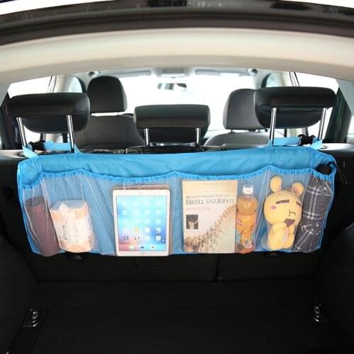 Car Trunk Back Seat Organizer Bag SUV Net Mesh Storage Stowing Tidying Pockets Trash Automobile Bags In Cars Accessories