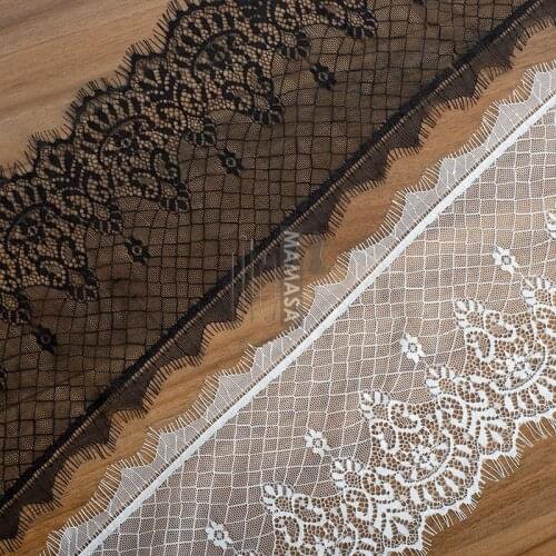 Black and white 15cm lace eyelashes lace DIY handmade clothing wedding material sleeve curtain skirt