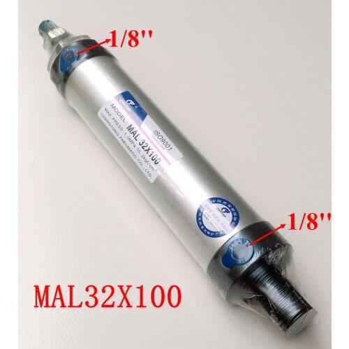 Single Rod Cylinder MAL32X100 Bore 32mm Stroke 100mm Aluminum Aolly Air Cylinder