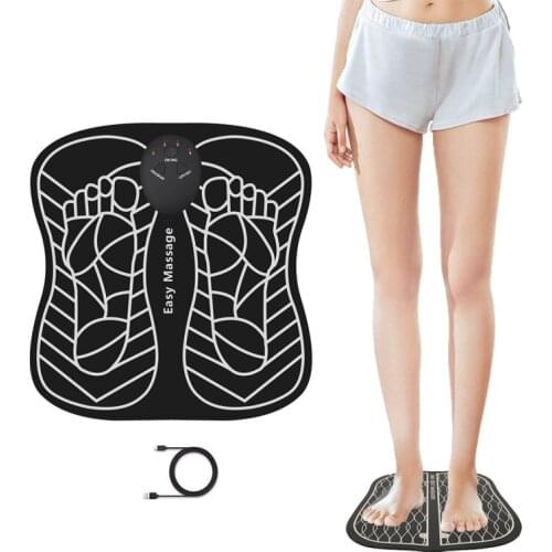 Electric EMS Foot Massager ABS Physiotherapy Revitalizing Pedicure Tens Foot Vibrator Wireless Feet Muscle Stimulator Unisex
