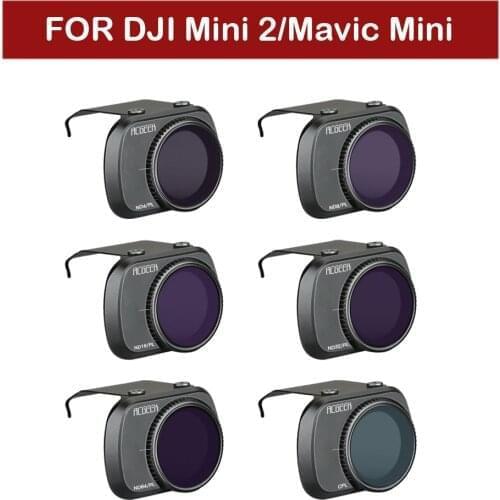 6 in 1 Set DJI Mini 2 Filter ND-PL CPL ND8 ND16 ND32 ND64 PL Adjustable Aluminum Alloy Filter For DJI Mavic Mini Accessories