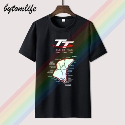 Freddo Isle of man TT Mappa T Camicette Naturale Puro Cotone Uomo Simpatico t-shirt
