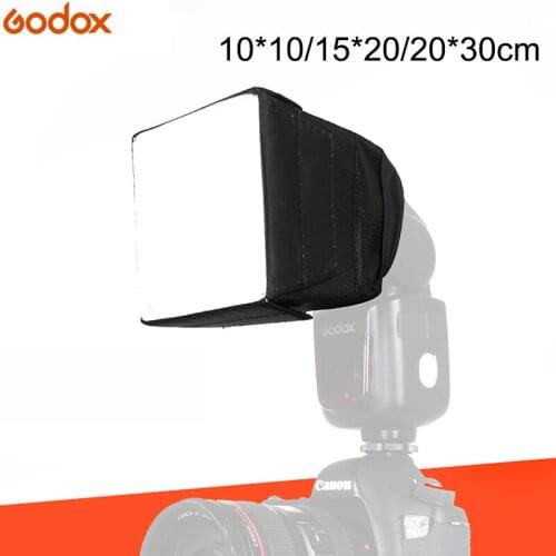 Godox 10*10cm 15*20cm 20*30cm Softbox Universal Folding Speedlight Softbox Flash Diffuser Camera Speedlite