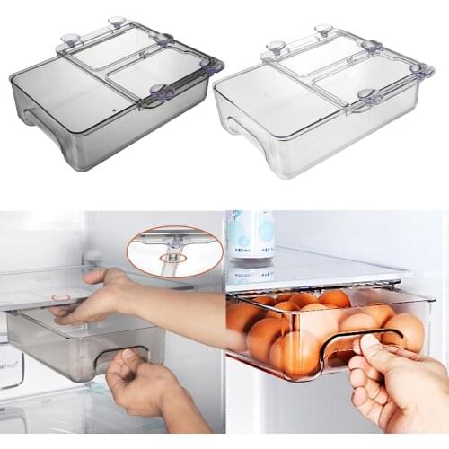 Refrigerator Partition Layer Suction Durable Storage Rack Fridge Freezer Space