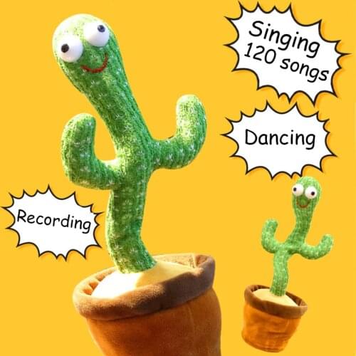 Dancing Cactus Toy Electronic Shake Dancing Plush Toy With The Song Light Cute Dancing Cactus Early Childhood Education Toy