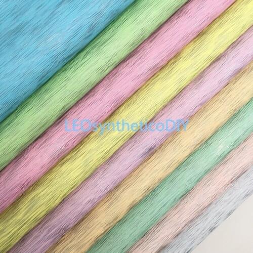 LEOsyntheticoDIY Pastel Colors Iridescent Synthetic Faux Vinyl Fabric Leather Sheets Felt Backing For DIY Bows 21X29CM R040