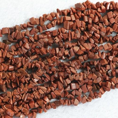 Fashion gold-color sandstone Irregular gravel stone 5x7mm beautiful loose beads diy Jewelry making 35" B533