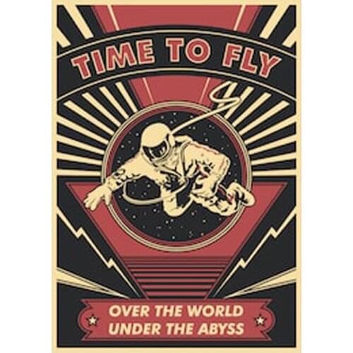 Time to fly over the world under the abyss hot rod car moto sticker decal