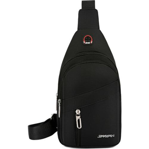 Mens Anti-theft Nylon Chest Sling Bag Cycle Shoulder Cross Body Pack Male Solid Travelling Bags Chest Belt Waist Packs