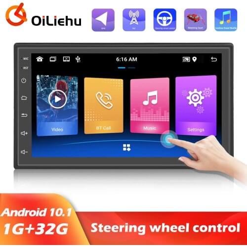 OiLiehu 7'' Universal Car Stereo Radio 2 Din Android Touch Screen Car MP5 Player with Bluetooth WIFI GPS FM for Rear Camera