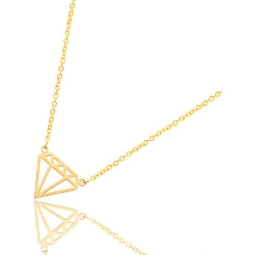 Wholesale 10piece Fashion Women Jewelry 2017 New Geometric Pendants Origami Triangle Necklaces Top Quality Gold Color Chain Bff