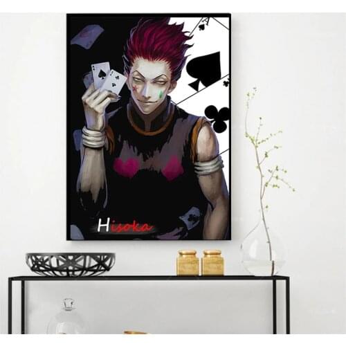 Hot Japan Hunter X Hunter Hisoka Morow Anime Canvas Painting Poster Prints Wall Art Fashion Pictures for Living Room Home Decor