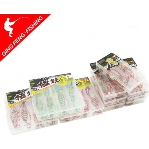 Explosion Fishing Hook Spring Lure Fluorescent anti-hanging end throw rod hook Waist drum bait cage Pesca