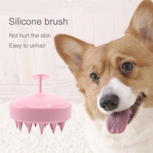 Pet Cat Dog Hair Removal Brush Comb Silicone Kitten Puppy Cleaning Massage Grooming Bath Comb fot Cat Dog