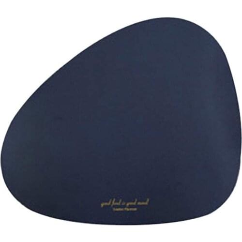 Nordic Tableware PU Leather Table Mat Pad Placemat Heat Insulation Non-Slip Simple Placemats Disc Khaki Bowl Coaster Kitch