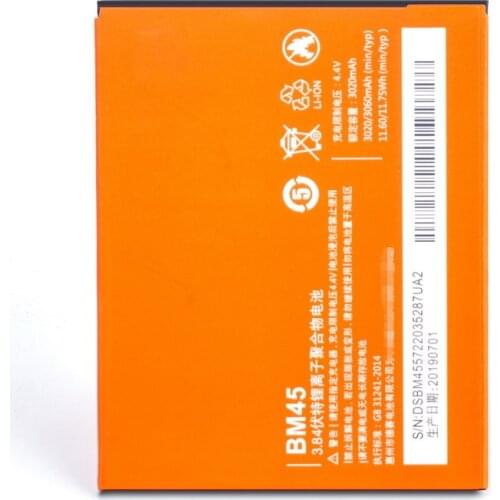 For Xiaomi Redmi Note 2 Battery New BM45 3060mAh Li-ion Battery Replacement For Xiaomi Redmi Hongmi note 2 Prime