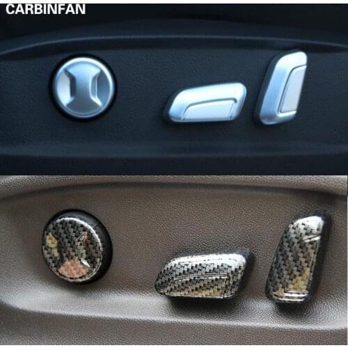 Car styling Sticker detector seat adjustment knob button switch trim Accessories 6pcs/Set For Volkswagen Tiguan L MK2 2016 2017