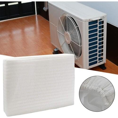Indoor Air Conditioner Cover Double Insulation Fabric dust-proof Design Air Conditioner Cover for Outside Units-white