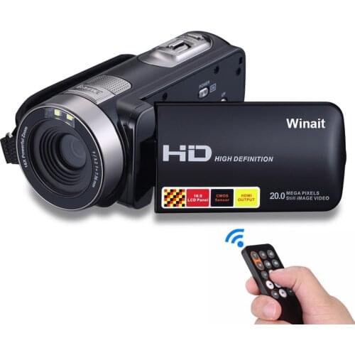 Winait 24 mp mini dv, home use night vision digital video camera with 3.0'' touch display and 16x digital zoom digital camcorder