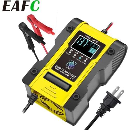 12V 6A Car Battery Charger 7-Stage Automatic Charging Multiple protection Technology Full Automatic Intelligent Battery-chargers