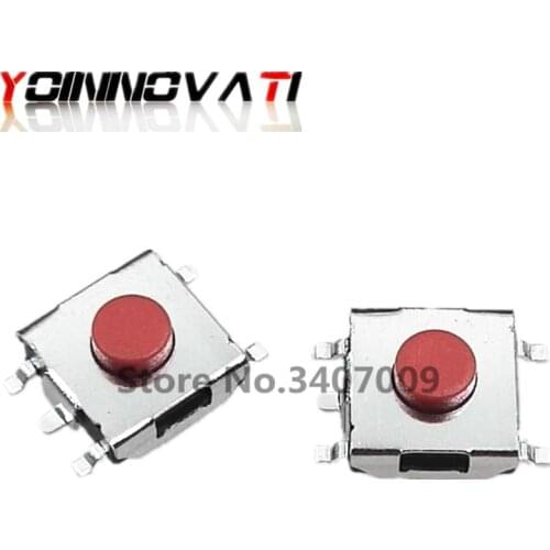 1000PCS Flat Red SMD 5Pin 6x6 Tact Push Button Switch 6*6*3.1MM Micro switch 6x6x3.1mm