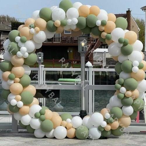 184pcs Avocado Green Round Circle Arch Garland Kit Pearl Latex Balloon Set Wedding Birthday Balloon Decoration Supplie Valentine