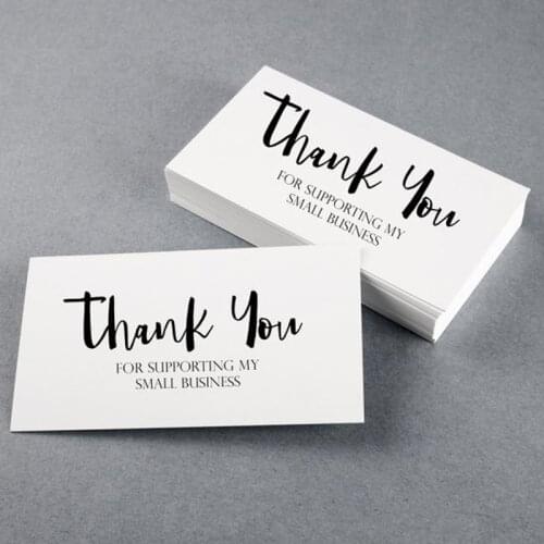 200pcs Thank You For Your Order Mini Card Pack Thank You For Supporting Small Business Card Multipack, Small Business Note Card