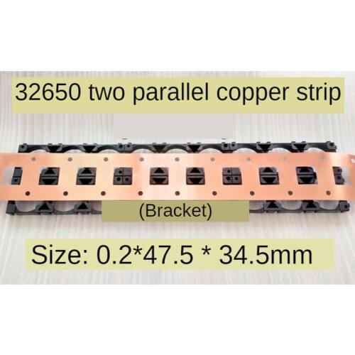 5M 2P 32650 Lifepo4 li-ion Lipo LTO Battery Connection Copper Strip Assembly Punching Copper Connecting Piece 0.2x32.5/34.5mm