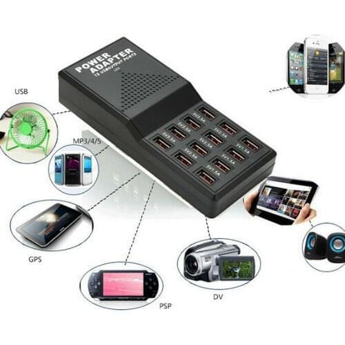 5V 3.5A 2.1A 12Port Multi USB Charger USB Charging Station Dock Intelligent Fast Charger for Ipad Iphone Samsung