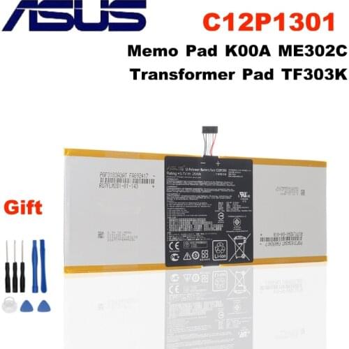 ASUS C12P1301 Original Laptop Battery For ASUS MEMO PAD K00A (ME302C) MemoPad 10.1" TF303K 1B014A High Capacity + Free Tools