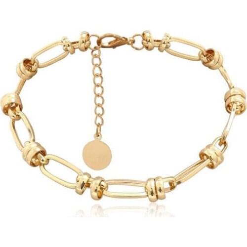 Elegant Geometric Oval Chain Bracelet Fashion Party Women Charm Bracelet European Style Jewelry