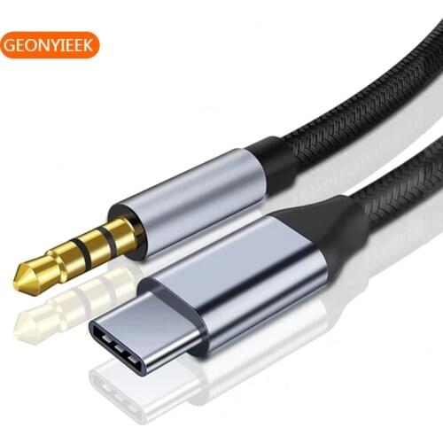 USB Type C To 3.5 MM Jack AUX Cable DAC Type-C Audio Kabel for Car Speaker Headphone Tipo C Auxiliary Adapter Cabo Aux Cable