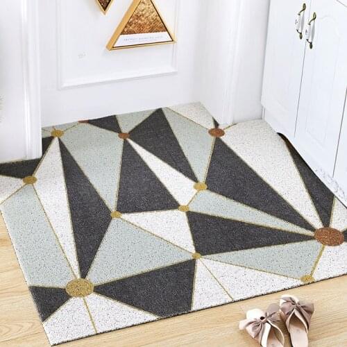 Printed Carpet Doormat Non-slip Hallway Geometric Bath Mat Mud-Removing Sand-Stripping Wear-Resistant Kitchen Hallway Mat