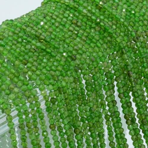 Natural Clean Quality Chrome Diopside Faceted Round Beads 2.2mm