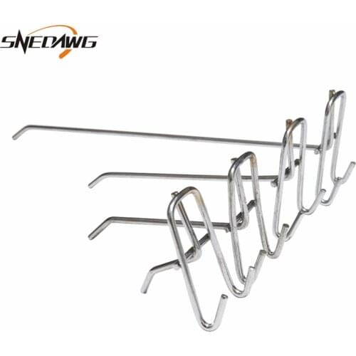 5pcs Grid Wall Bracket Hooks 50/100/150/200/250mm Grid Wall Display Hook Store Supermarket Metal Hanger Display Hook