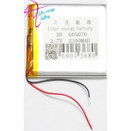 Liter energy battery 3.7V 2500mAh 605070 Lithium Polymer Li-Po li ion Rechargeable Battery For Mp3 MP4