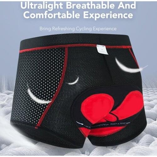 Upgrade Cycling Shorts Mesh Cycling Underwear 5D Gel Pad Shockproof Cycling Underpant MTB Shorts Bicycle Underwear